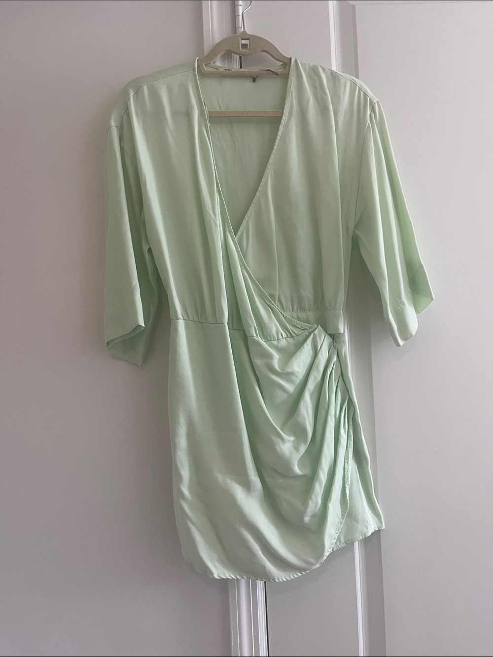 Light Green Wrap-Style Women's Romper